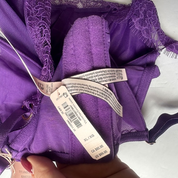 Victoria's Secret DREAM ANGELS Lace Corset Top Size XL Purple - Picture 4 of 5